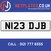 N123 DJB Registration Number Private Plate Cherished Number Car Registration Personalised Plate