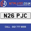 N26 PJC Registration Number Private Plate Cherished Number Car Registration Personalised Plate
