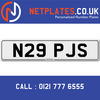 N29 PJS Registration Number Private Plate Cherished Number Car Registration Personalised Plate