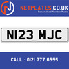 N123 MJC Registration Number Private Plate Cherished Number Car Registration Personalised Plate