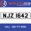 NJZ 1642 Registration Number Private Plate Cherished Number Car Registration Personalised Plate
