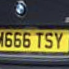 Number plate M666 TSY