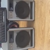 2 speakers and a carlsbro powers mixer