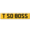 T So Boss.  TS08OSS. Private reg plate