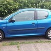 Blue peugeot 206 1.1 petrol 2004