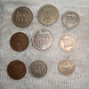 a selection of jeresy old coins