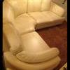 large ivry white sofa & chair