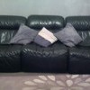 4piece leather sofa& 2 footstools