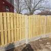 Concrete and wooden fencing