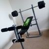 Weight bench with 4 ft bar & weight