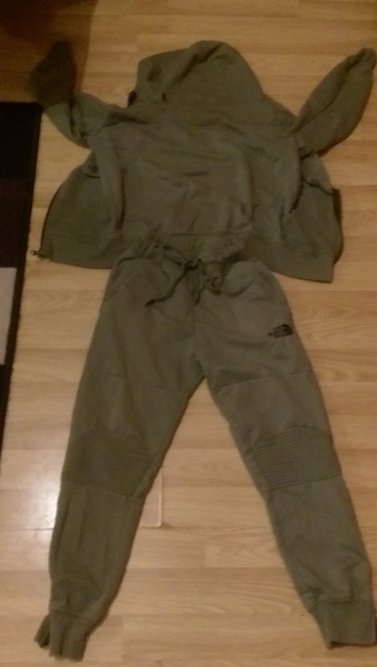 north face tracksuit green