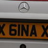 X GINA X cherished number plate