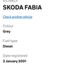 Skoda Fabia 1.9 SDI mot June 2020