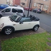 White Mini one Convertible for Van