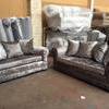crushed velvet 3+2 seater sofas