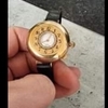 Gold half hunter wrist watch