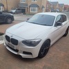 BMW 1 SERIES PEARL WHITE REDLEATHER