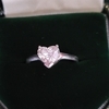Heart diamond ring 1.01ct  platinum