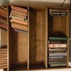 Antique books and book shelf
