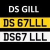 DS GILL cherished number plate reg