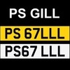 PS GILL cherished number plate reg