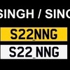 SINGH cherished number plate reg