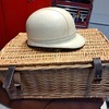 Scooter rack+cork helmet. Classsic.