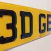 3D GEL NUMBER PLATES - PAIR