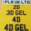 4D (3MM) NUMBER PLATES - PAIR