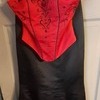 Prom long dress and red basque