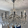 Chandelier crystal glass cut French