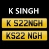 K SINGH Cherished Number Plate