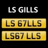 LS GILLS cherished number plate reg