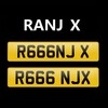RANJ Private Number Plate