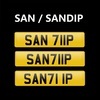 SAN SANDIP Private Number Plate