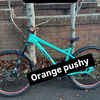 Orange mountain  bike