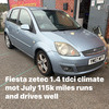 Fiesta zetec 1.4 tdci 115k mot July